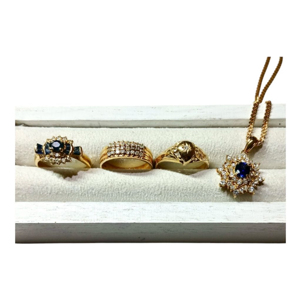 【K18ジュエリーアクセサリー】18金・サファイヤ・ダイヤモンド・貴金属・ネックレス・指輪・リング・宝石